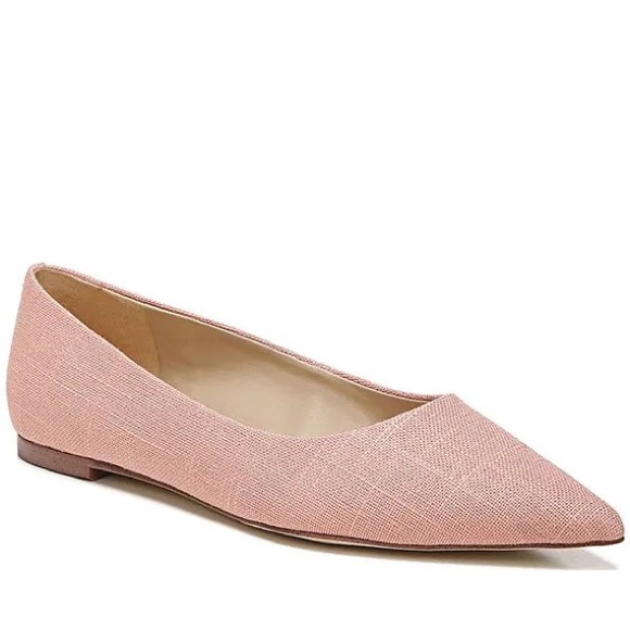 SAM EDELMAN WANDA LINEN POINTY TOE FLATS CANYON CLAY NWT - Picture 6 of 7